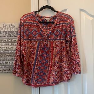 ❌ SOLD ❌ Lucky Brand Ladies LS blouse